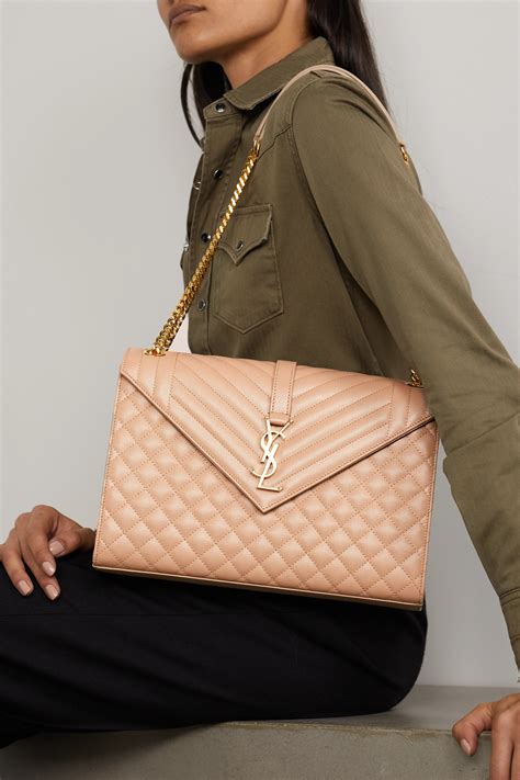 ysl large envelope pouch|YSL shoulder bag beige.